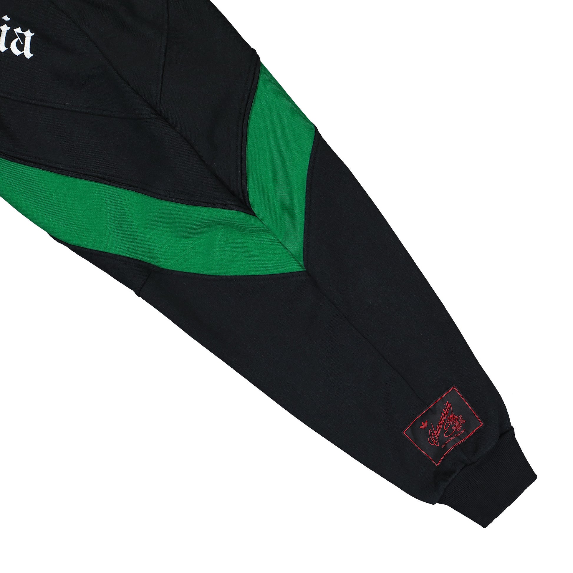 Willy Chavarria x adidas Fleece Crewneck Black Sweatshirts KF3196 Detail View 4 | GATE
