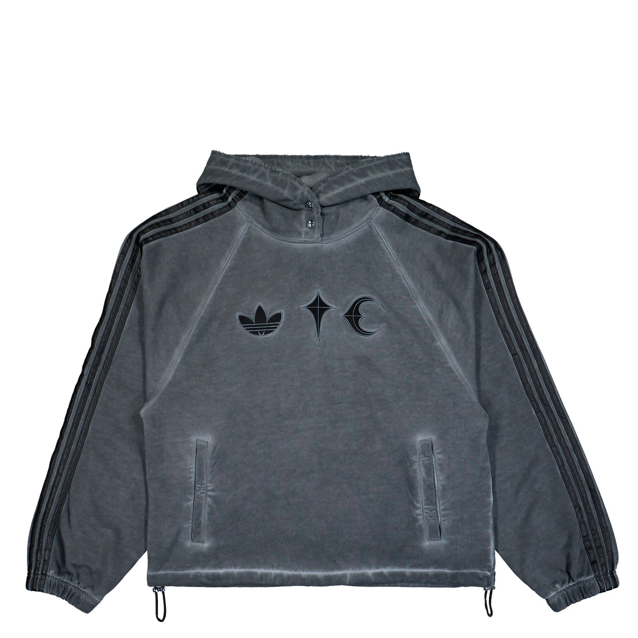 Thug Club x adidas TC Sweat Hoodie Black Hoodies KF6586 Detail View 1 | GATE
