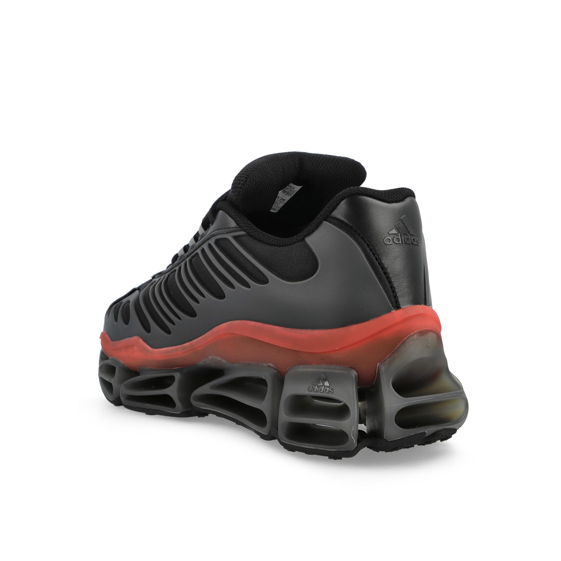 Willy Chavarria x adidas Megaride AG XL Core Black / Core Black / Red Low Top Sneaker KJ2041 Detail View 3 | GATE
