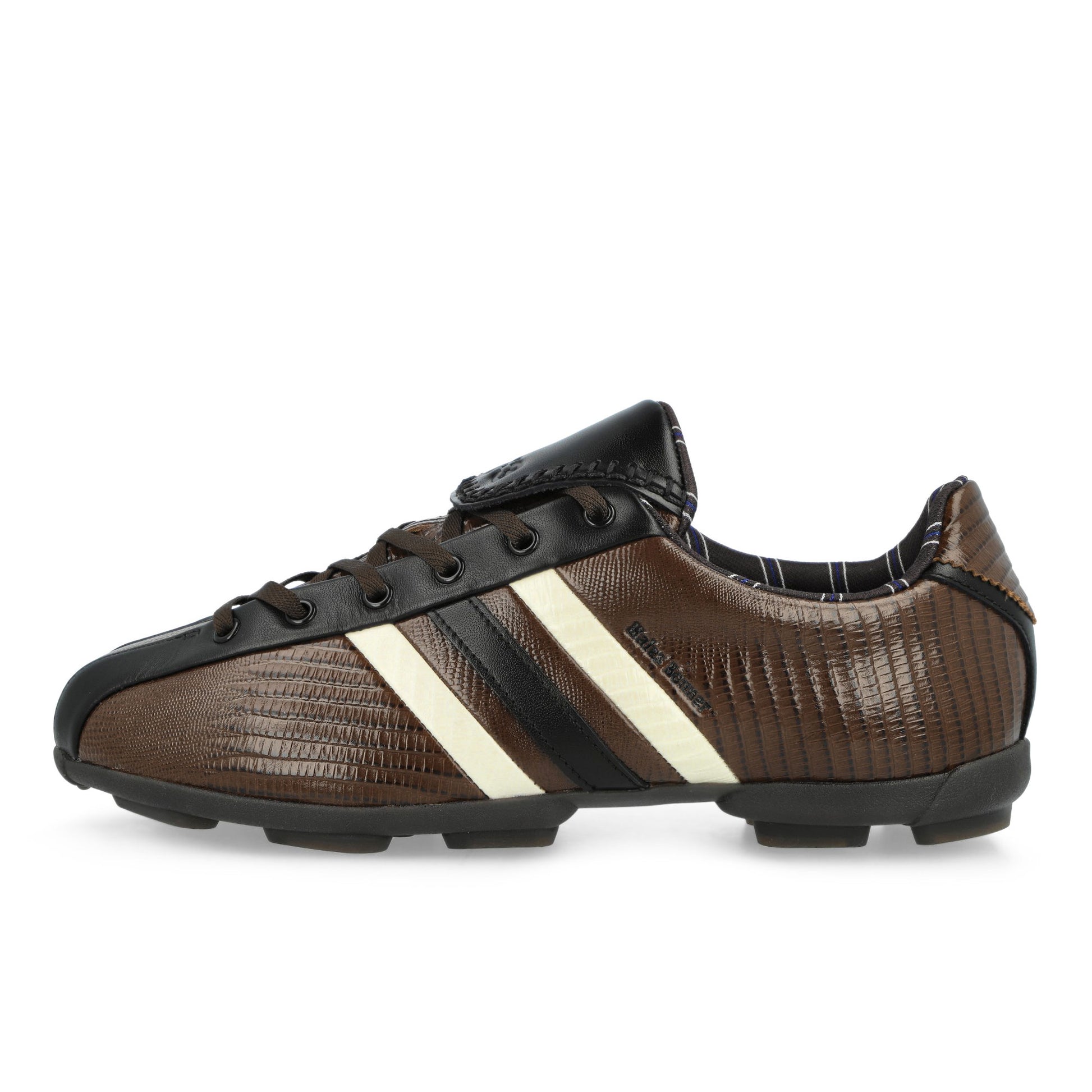 Bad Bunny x adidas The Field Lizzard Cream White / Dark Brown / Core Black Low Top Sneaker KI6114 Detail View 1 | GATE
