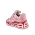 Willy Chavarria x adidas Megaride AG Clear Pink / Clear Pink / Power Red Low Top Sneakers KI7006 Detail View 3 | GATE
