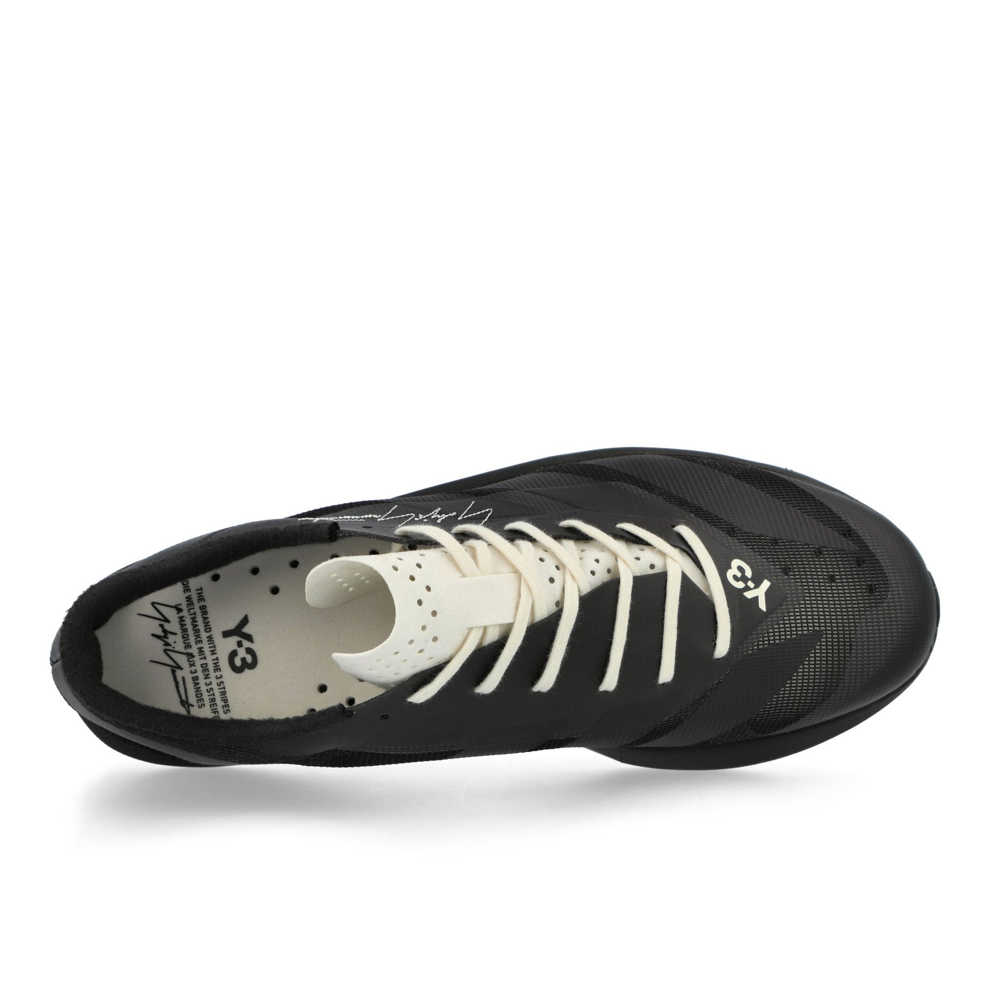 Y-3 Adizero RC6 Black / Black / Off White Sneaker KJ3444 Detail View 5 | GATE