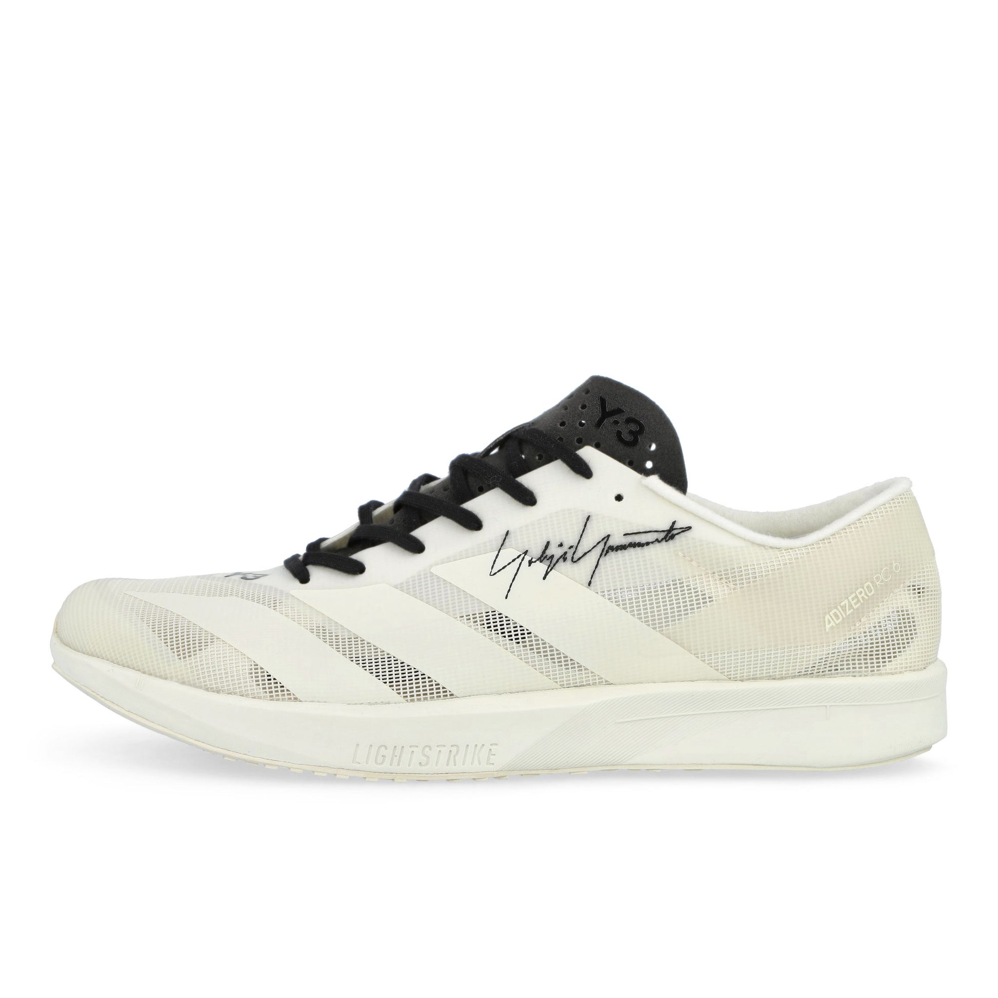 Y-3 Adizero RC6 Off White / Off White / Black Sneaker KK3655 Detail View 1 | GATE