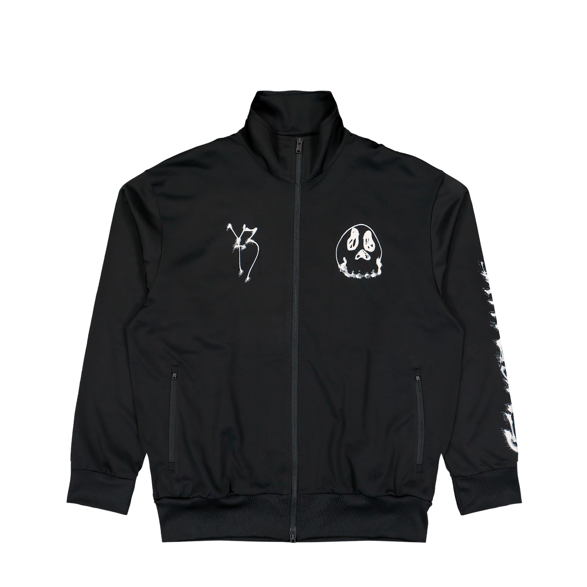 Y-3 Chito Graphic Nylon Track Top Black Track Jacket KQ8595 Detail View 1 | GATE
