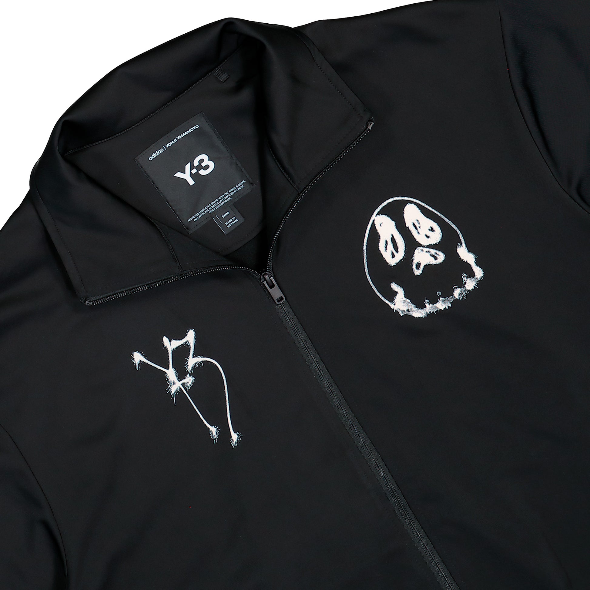 Y-3 Chito Graphic Nylon Track Top Black Track Jacket KQ8595 Detail View 3 | GATE
