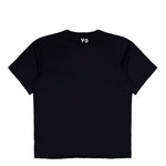 Y-3 Raw Edge 3 Stripes SS Tee Black T-Shirts KQ9793 Detail View 2 | GATE
