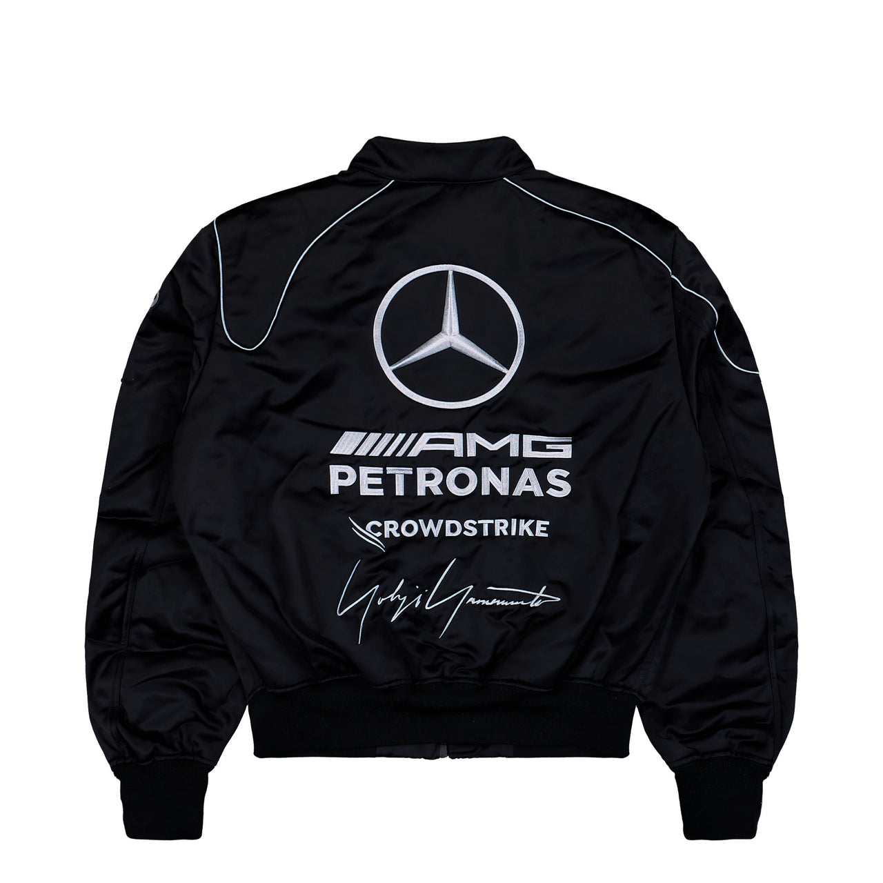 Mercedes-AMG Petronas F1 x Y-3 F1 Team Jacket Black Jackets KQ9843 Detail View 1 | GATE