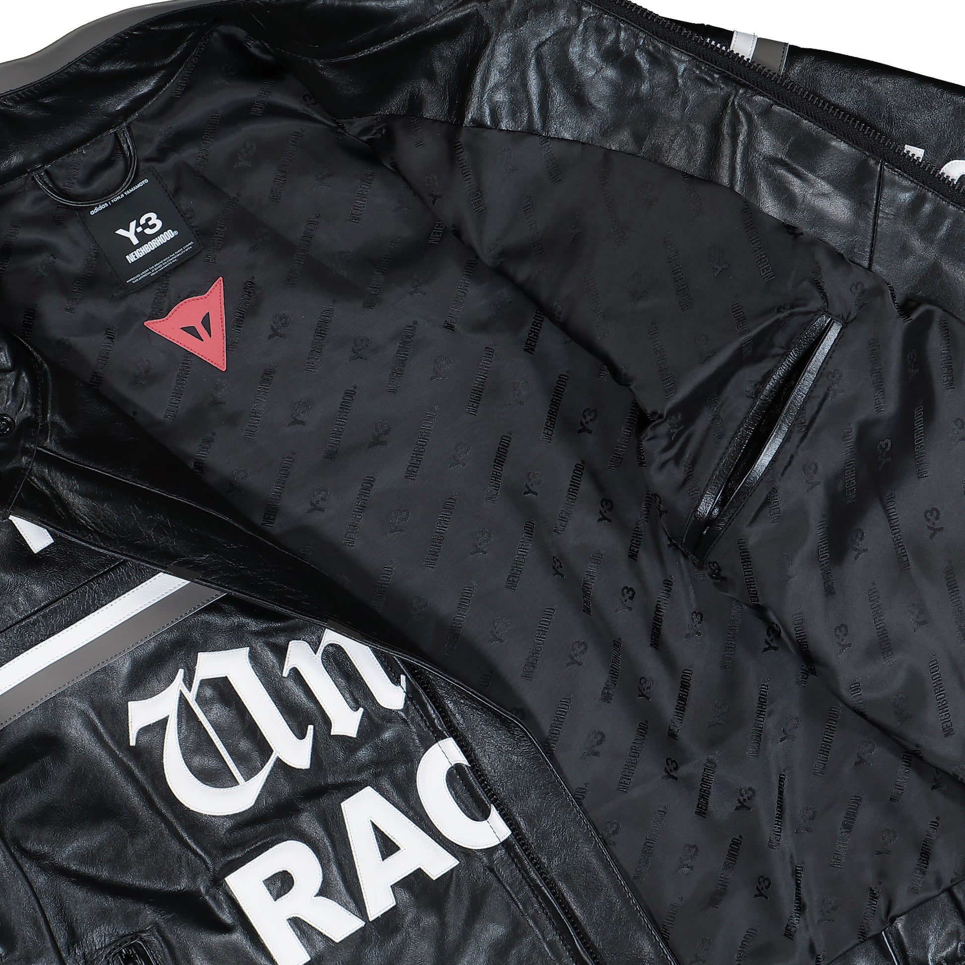 Dainese x Neighborhood x Y-3 Leather Racer Jacket Black Jackets KR1364 Detail View 5 | GATE