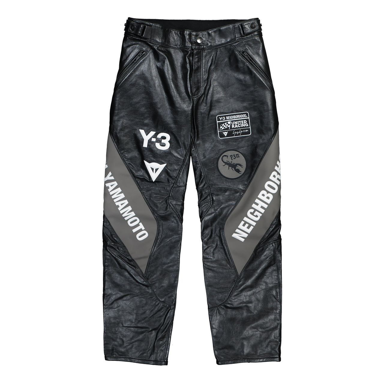 Dainese x Neighborhood x Y-3 Leather Racer Pants Black Pants KR1447 Detail View 1 | GATE