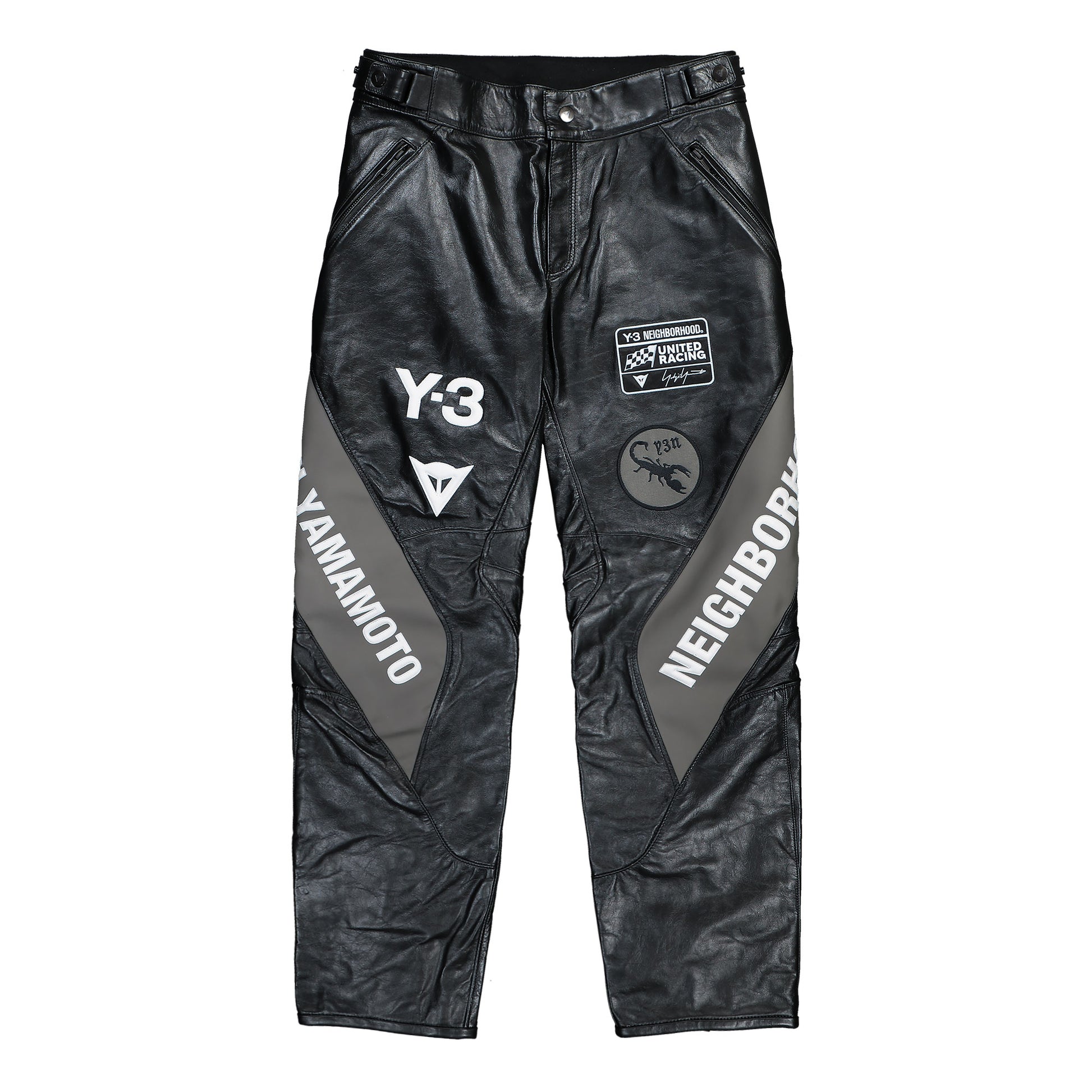 Dainese x Neighborhood x Y-3 Leather Racer Pants Black Pants KR1447 Detail View 1 | GATE