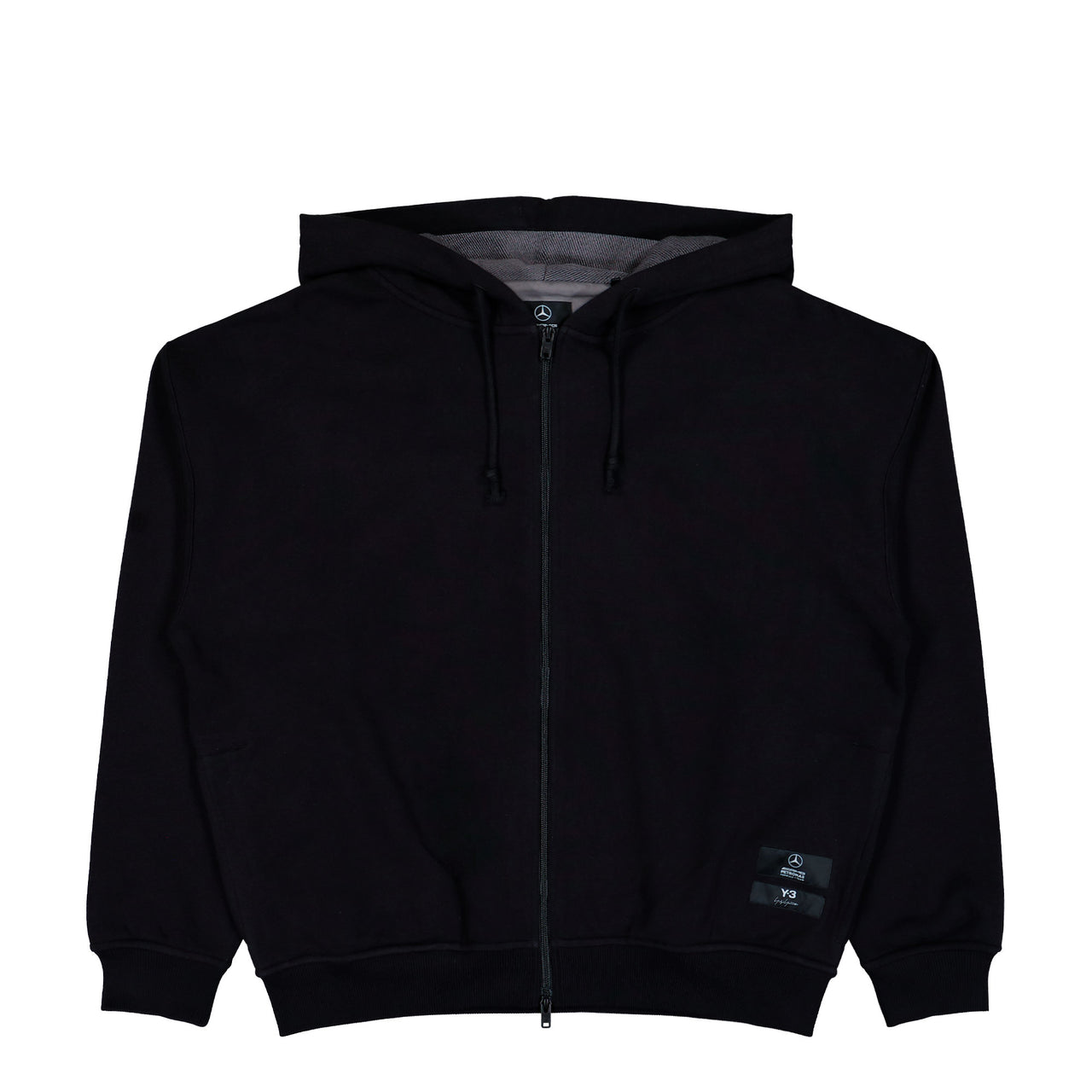 Mercedes-AMG Petronas F1 x Y-3 F1 Zip Hoodie Black Hoodies KR2242 Detail View 1 | GATE