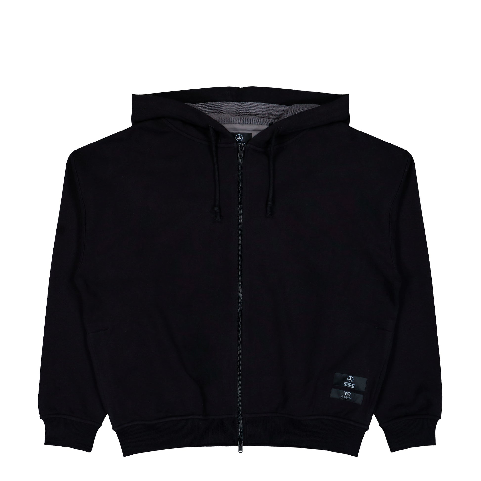 Mercedes-AMG Petronas F1 x Y-3 F1 Zip Hoodie Black Hoodies KR2242 Detail View 1 | GATE