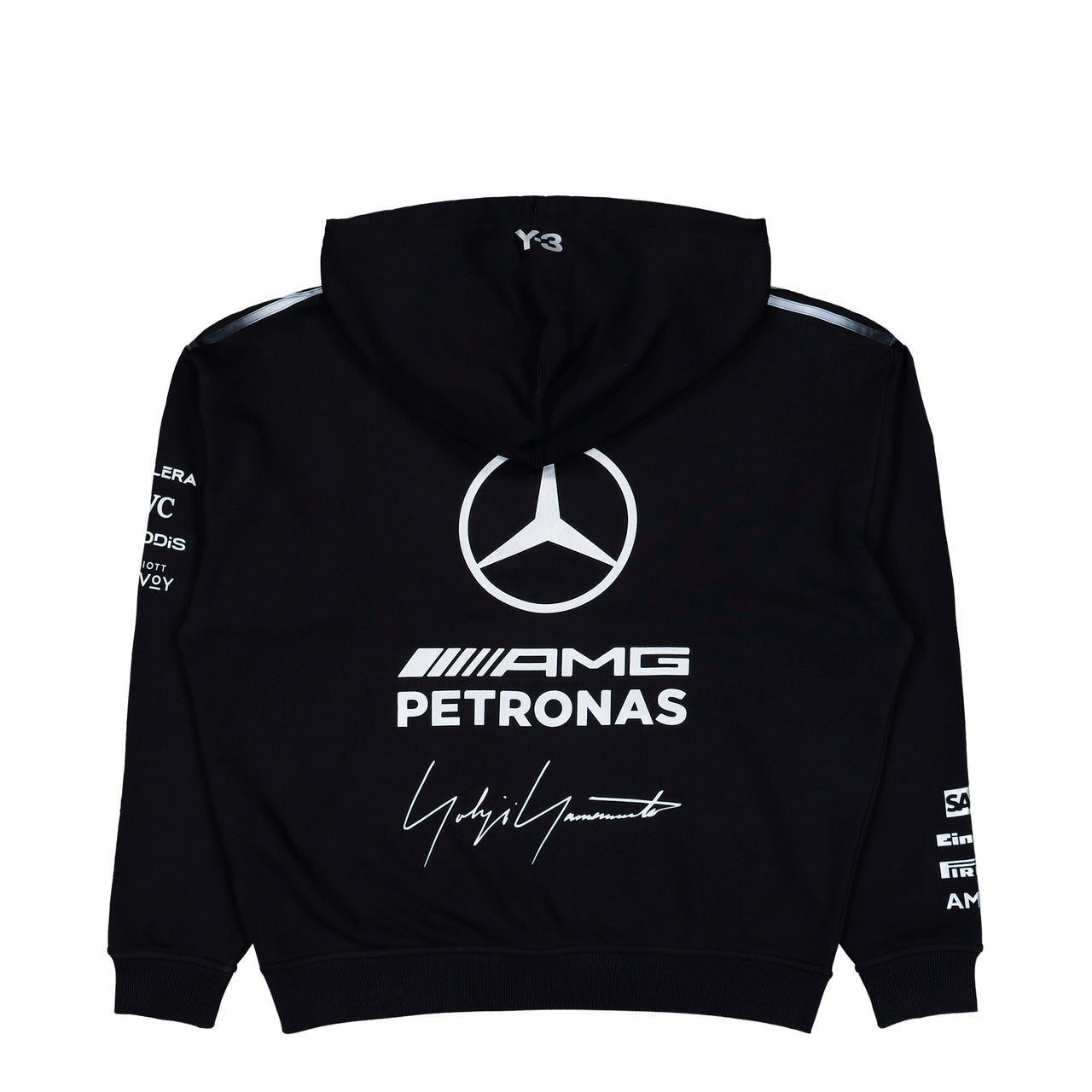 Mercedes-AMG Petronas F1 x Y-3 F1 Team Hoodie Black Hoodies KR2392 Detail View 1 | GATE