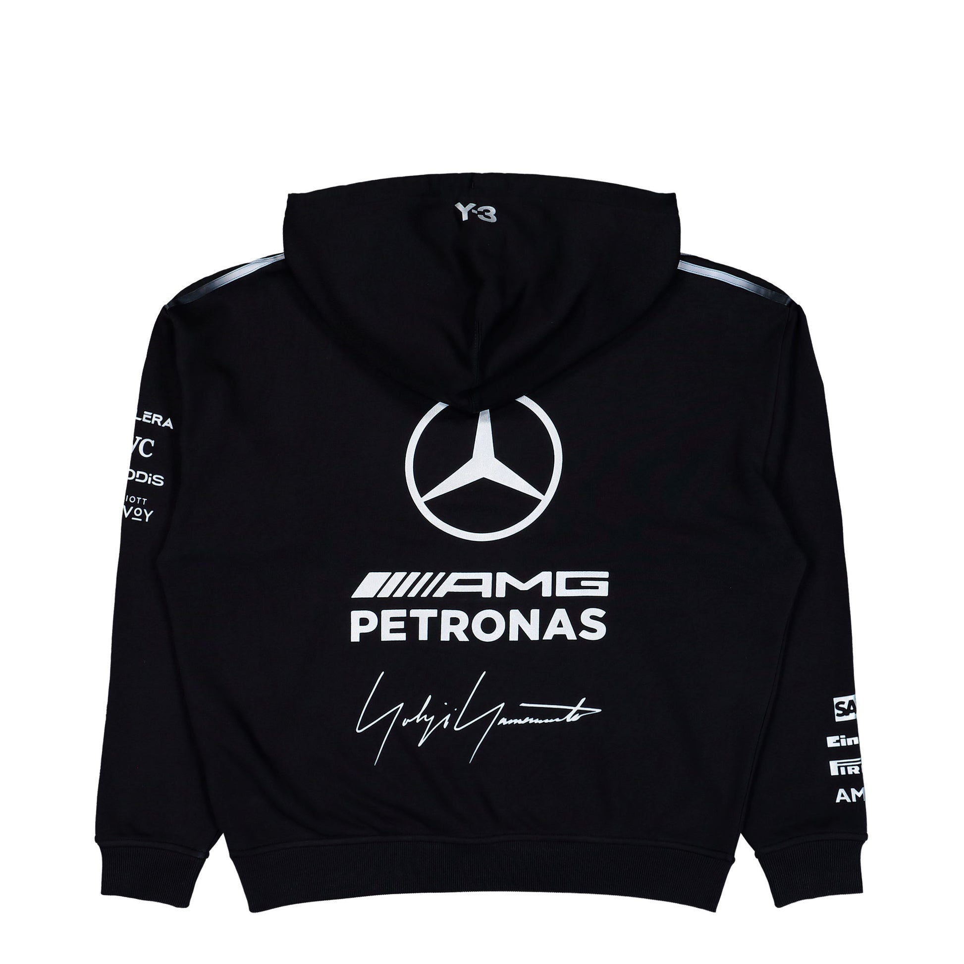 Mercedes-AMG Petronas F1 x Y-3 F1 Team Hoodie Black Hoodies KR2392 Detail View 2 | GATE