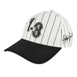 Y-3 Pinstripe Cap Chalk White Headgear KR8937 Detail View 1 | GATE