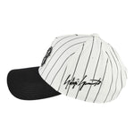 Y-3 Pinstripe Cap Chalk White Headgear KR8937 Detail View 2 | GATE