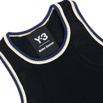 Wales Bonner x Y-3 Knit Tank Top Black Tops KS3978 Detail View 3 | GATE
