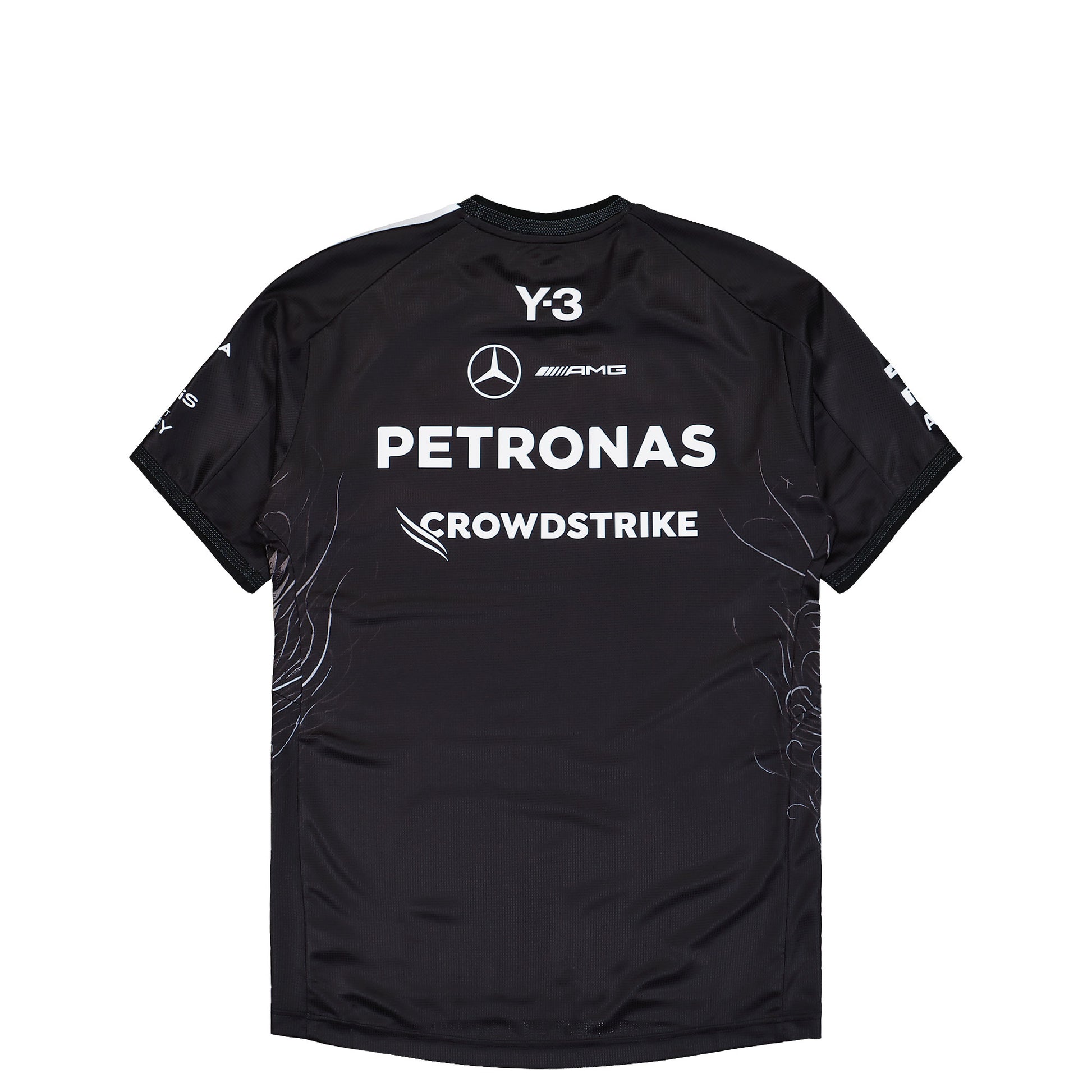 Mercedes-AMG Petronas F1 x Y-3 F1 Driver SS Jersey Black T-Shirts KT2226 Detail View 2 | GATE
