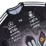 Mercedes-AMG Petronas F1 x Y-3 F1 Driver SS Jersey Black T-Shirts KT2226 Detail View 3 | GATE
