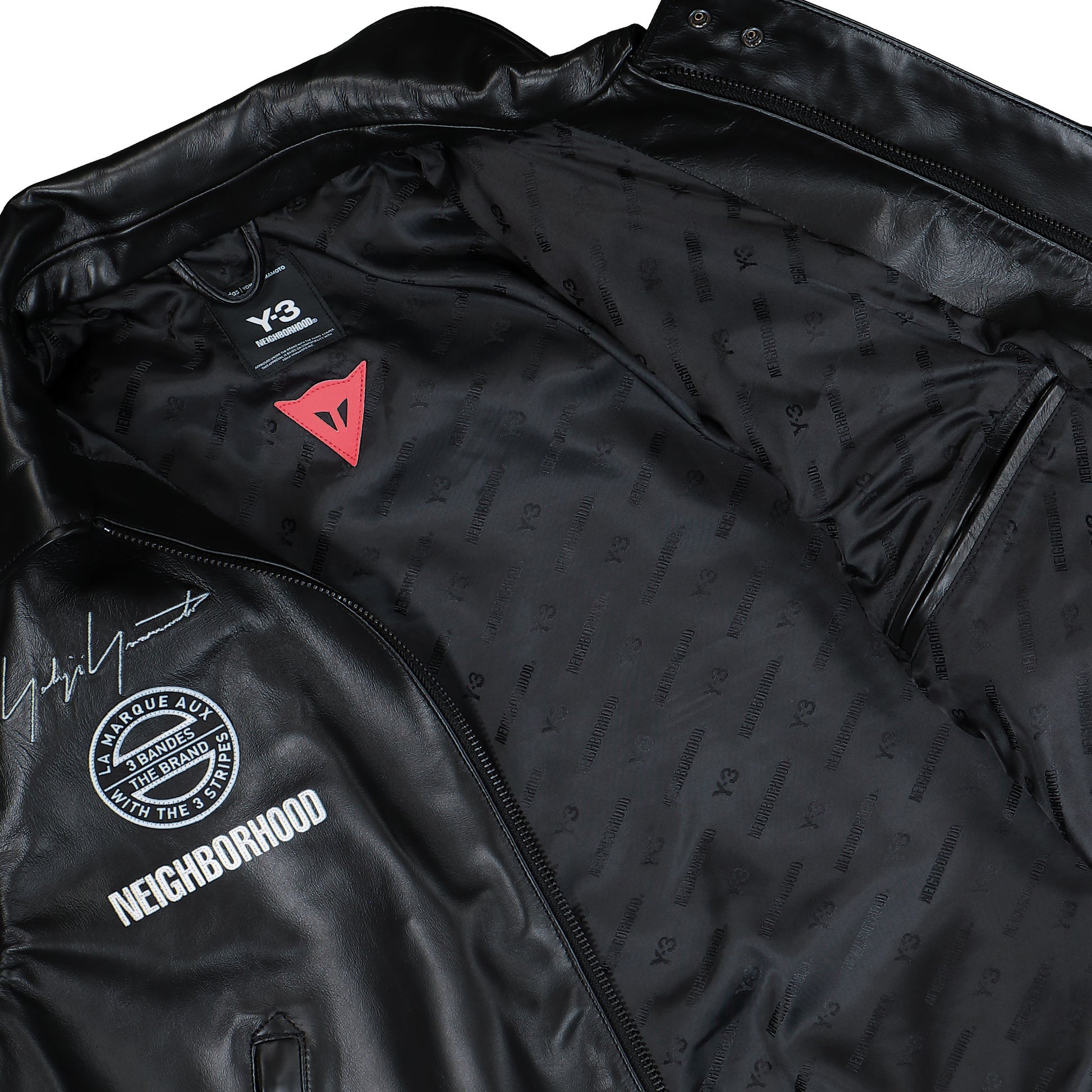 Dainese x Neighborhood x Y-3 Leather Bomber Jacket Black Jackets KT4301 Detail View 5 | GATE