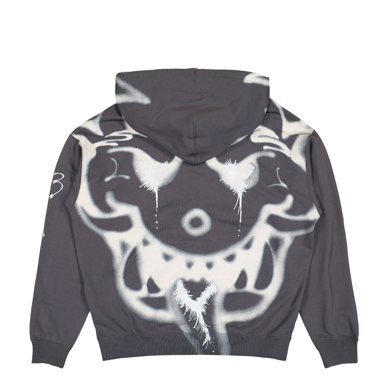 Y-3 Chito Graphic French Terry Zip Hoodie Grey Five Hoodies KU2252 Detail View 1 | GATE