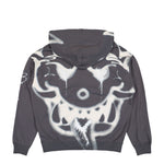 Y-3 Chito Graphic French Terry Zip Hoodie Grey Five Hoodies KU2252 Detail View 2 | GATE