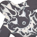 Y-3 Chito Graphic French Terry Zip Hoodie Grey Five Hoodies KU2252 Detail View 5 | GATE