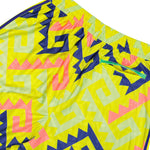 Willy Chavarria x adidas AOP Longshort Solar Lemon / Pure Purple / Solar Turbo short KU7804 Detail View 5 | GATE

