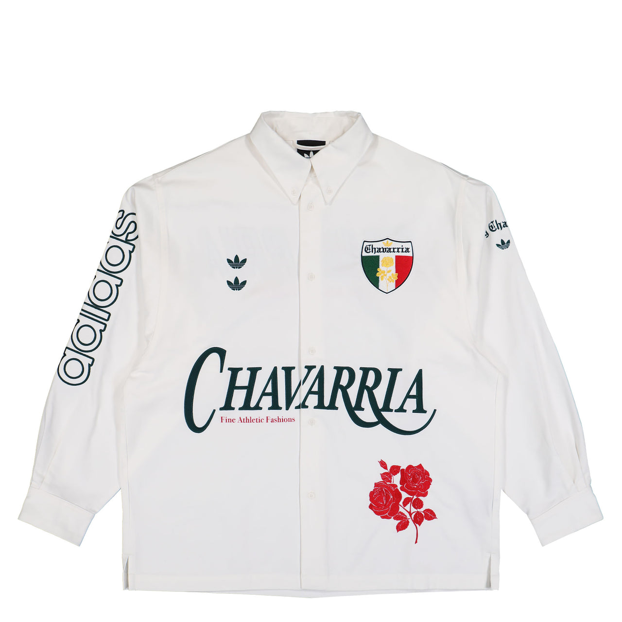 Willy Chavarria x adidas Button Up Shirt Off White Shirts KV1980 Detail View 1 | GATE
