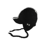 Y-3 Stripes Bonnet Hat Black caps KV2908 Detail View 2 | GATE
