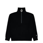 JW Anderson Half Zip Jumper Black Knits KW1285-YN0372-999 / Black Detail View 1 | GATE
