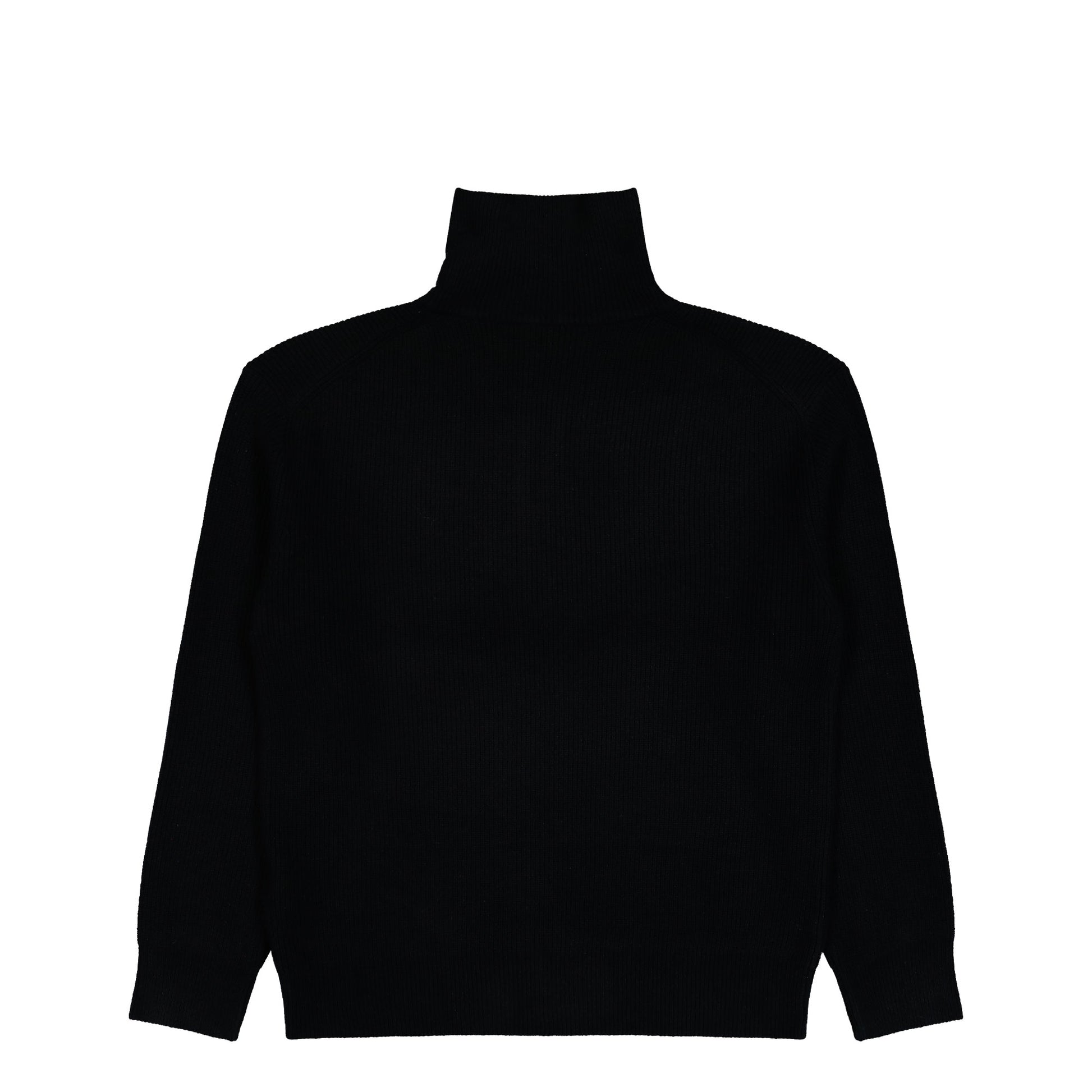 JW Anderson Half Zip Jumper Black Knits KW1285-YN0372-999 / Black Detail View 2 | GATE
