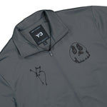 Y-3 Chito Graphic Nylon Track Top Grey Five Track Jacket KW9237 Detail View 3 | GATE
