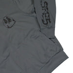 Y-3 Chito Graphic Nylon Track Top Grey Five Track Jacket KW9237 Detail View 4 | GATE
