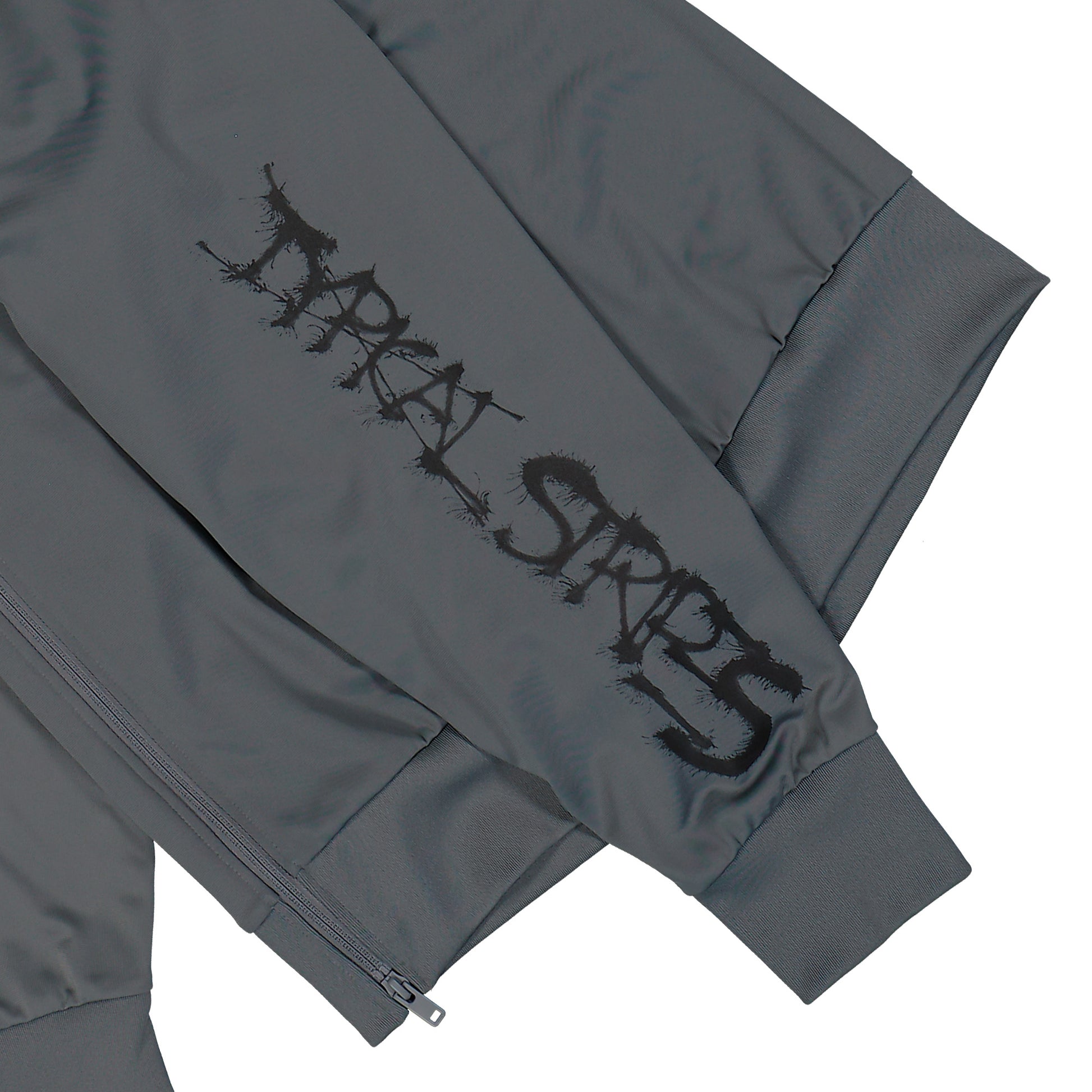 Y-3 Chito Graphic Nylon Track Top Grey Five Track Jacket KW9237 Detail View 5 | GATE
