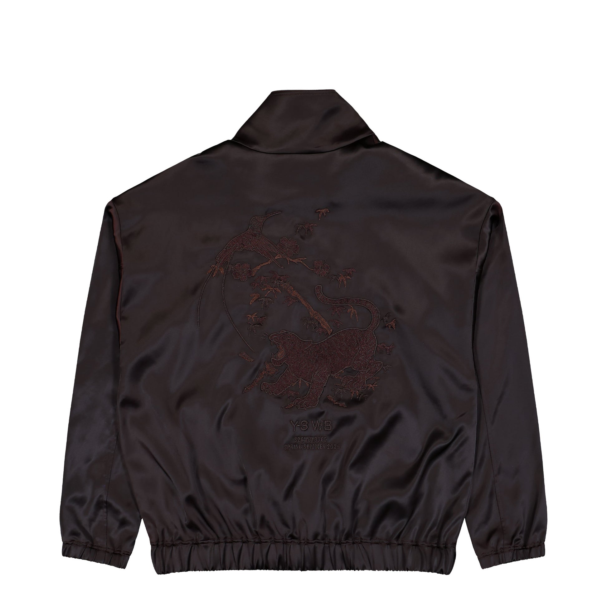 Wales Bonner x Y-3 Satin Jacket Aurora Coffee Jackets KW9238 Detail View 2 | GATE