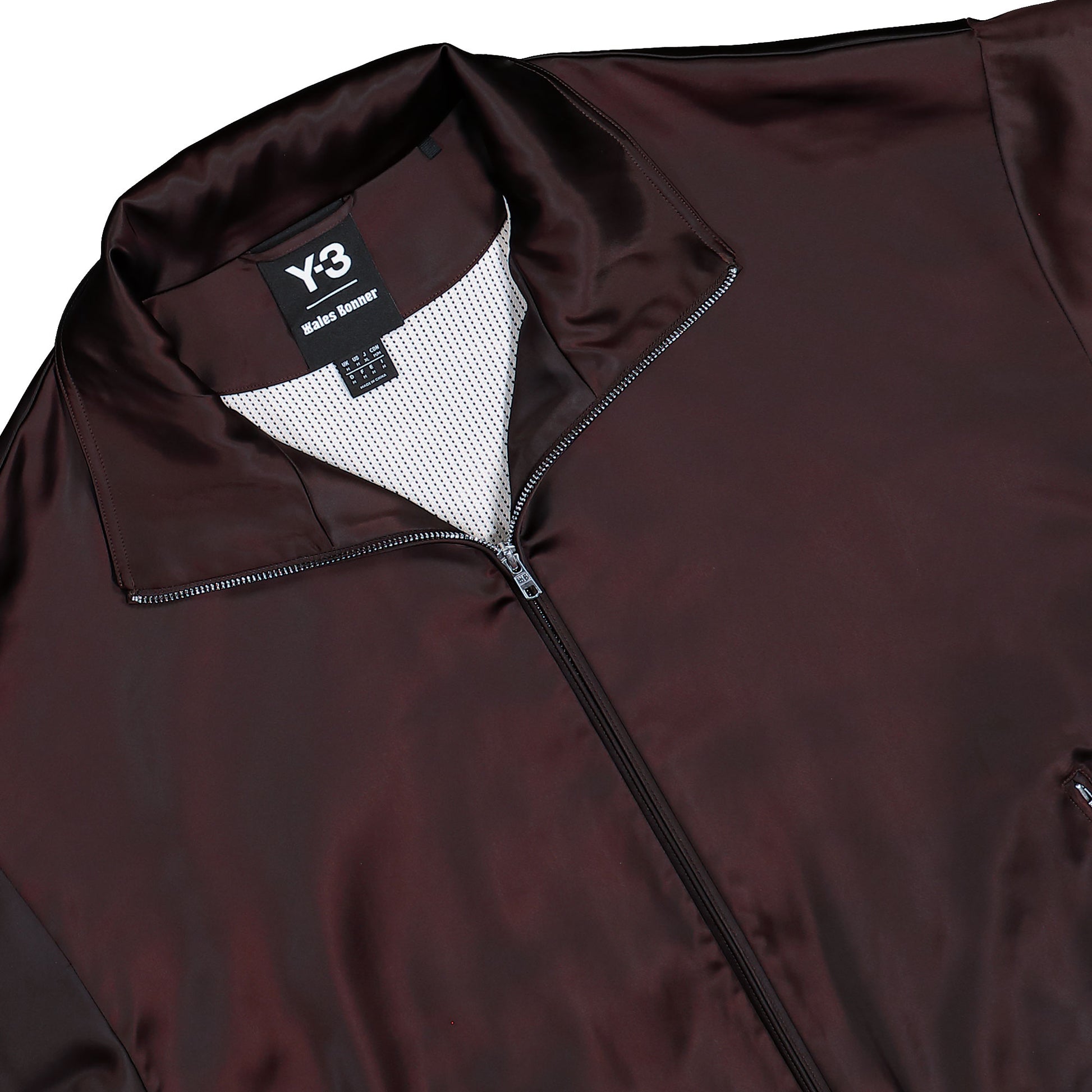 Wales Bonner x Y-3 Satin Jacket Aurora Coffee Jackets KW9238 Detail View 3 | GATE