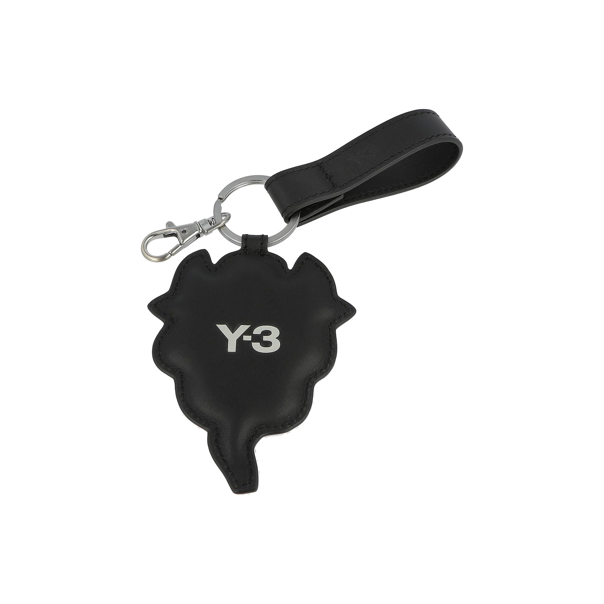 Y-3 Chito Leather Key Black Keychain KW9665 Detail View 2 | GATE
