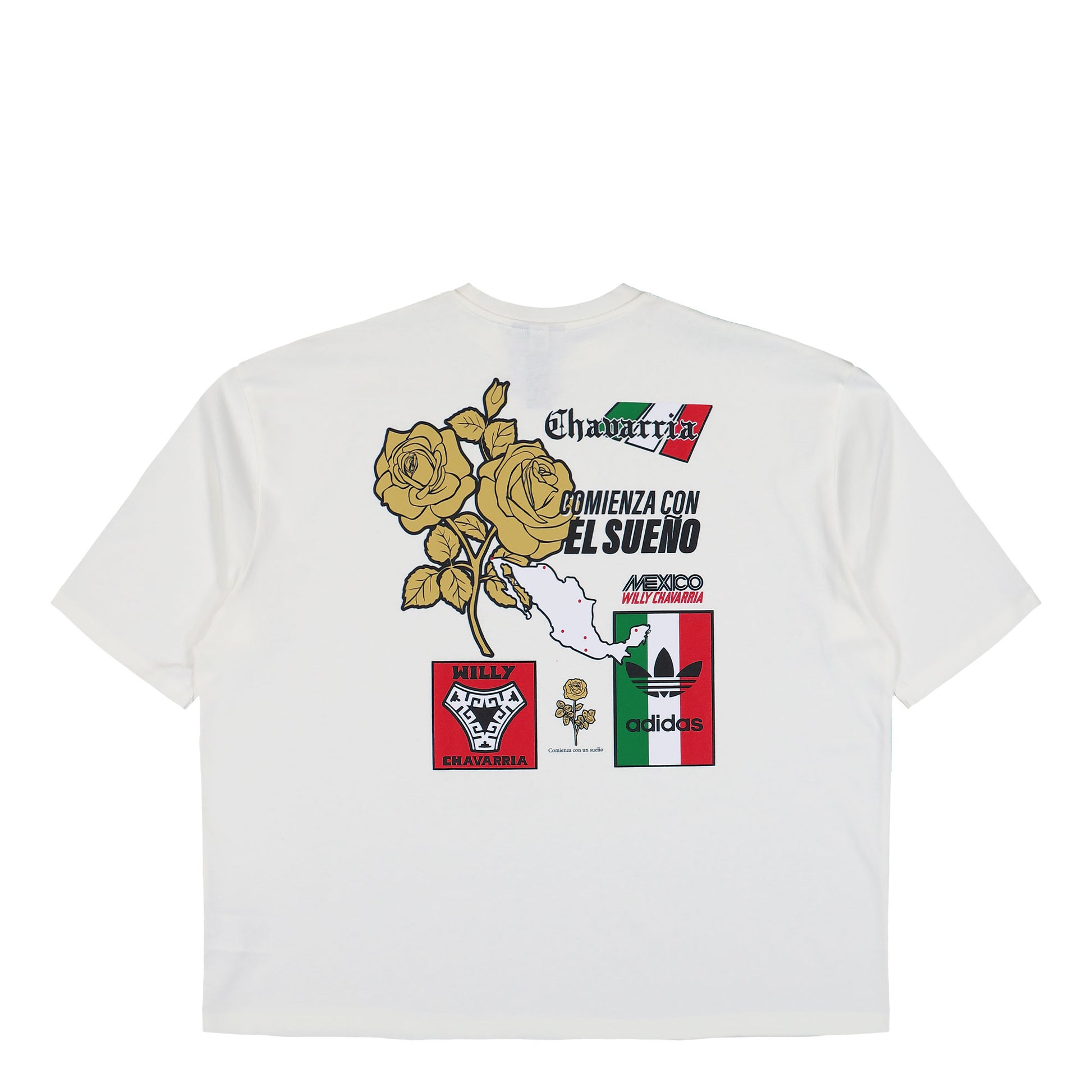 Willy Chavarria x adidas Graphic Tee  Off White T-Shirts KY7707 Detail View 2 | GATE
