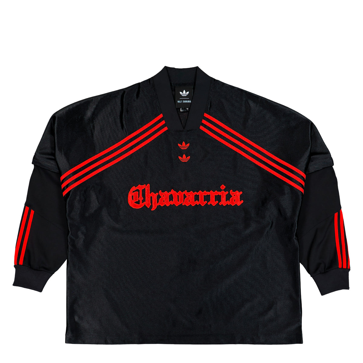 Willy Chavarria x adidas  Dazzle Longsleeves Jersey Black Longsleeves KZ3116 Detail View 1 | GATE
