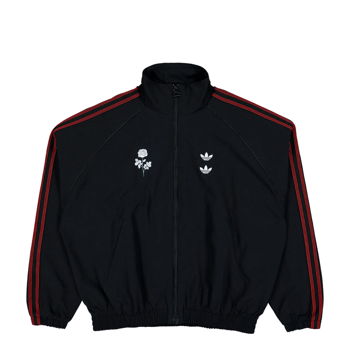 Willy Chavarria x adidas  Woven Track Jacket Black Track Jackets KZ3119 Detail View 1 | GATE
