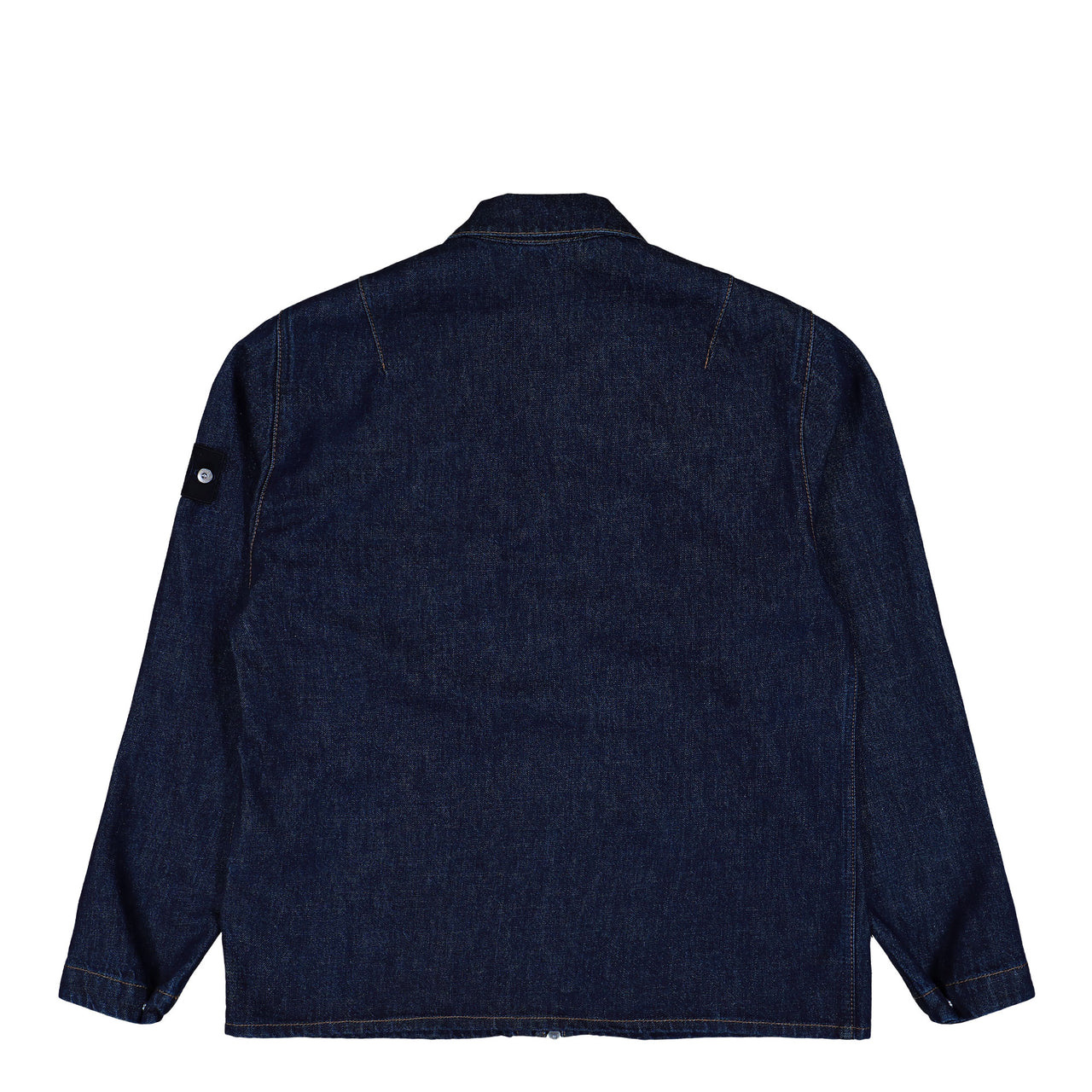 Stone Island Indigo Denim Rinsed Shirt Blue Rinse Shirts L1S141200002-S00J7-VJ201 Detail View 1 | GATE
