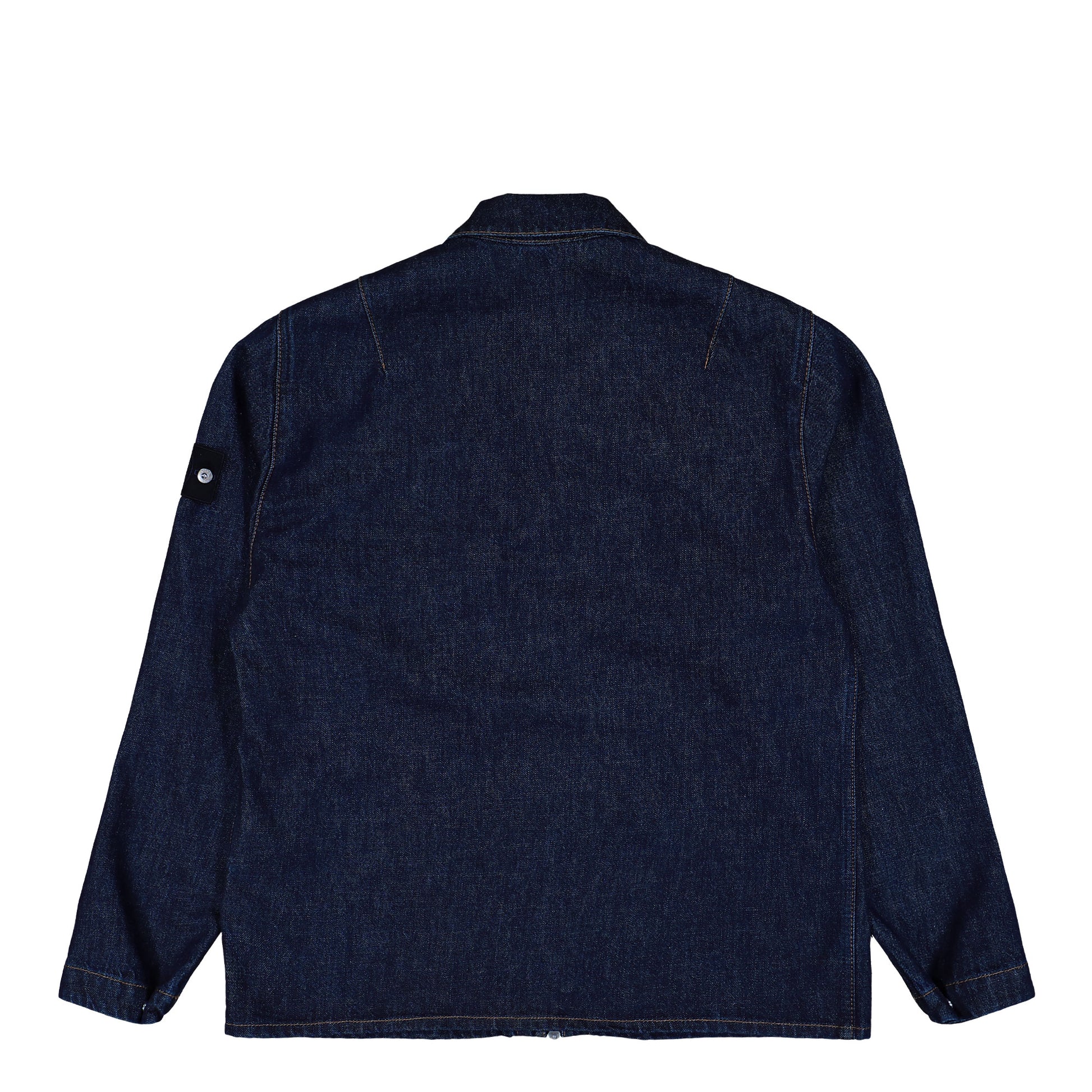 Stone Island Indigo Denim Rinsed Shirt Blue Rinse Shirts L1S141200002-S00J7-VJ201 Detail View 2 | GATE
