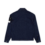 Stone Island Indigo Denim Rinsed Biker Jacket Blue Rinse Jackets L1S144100006-S00J7 VJ201 Detail View 2 | GATE
