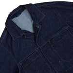 Stone Island Indigo Denim Rinsed Biker Jacket Blue Rinse Jackets L1S144100006-S00J7 VJ201 Detail View 3 | GATE
