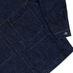 Stone Island Indigo Denim Rinsed Biker Jacket Blue Rinse Jackets L1S144100006-S00J7 VJ201 Detail View 4 | GATE
