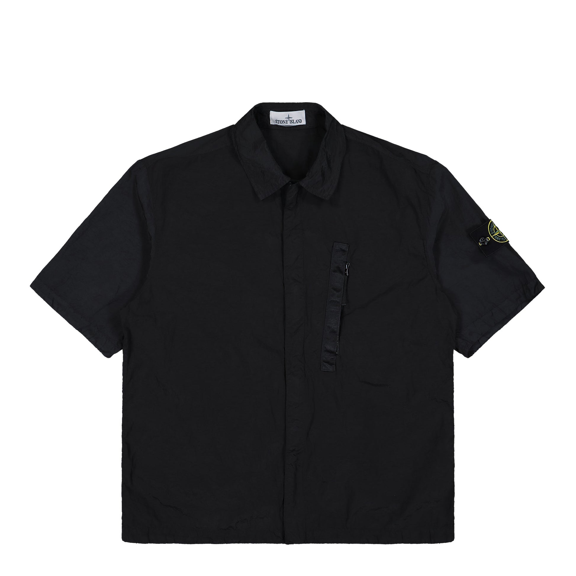 Stone Island Nylon Metal In Econyl Shirt Black  Shirts L1S151200028-S0019 V0029 Detail View 1 | GATE
