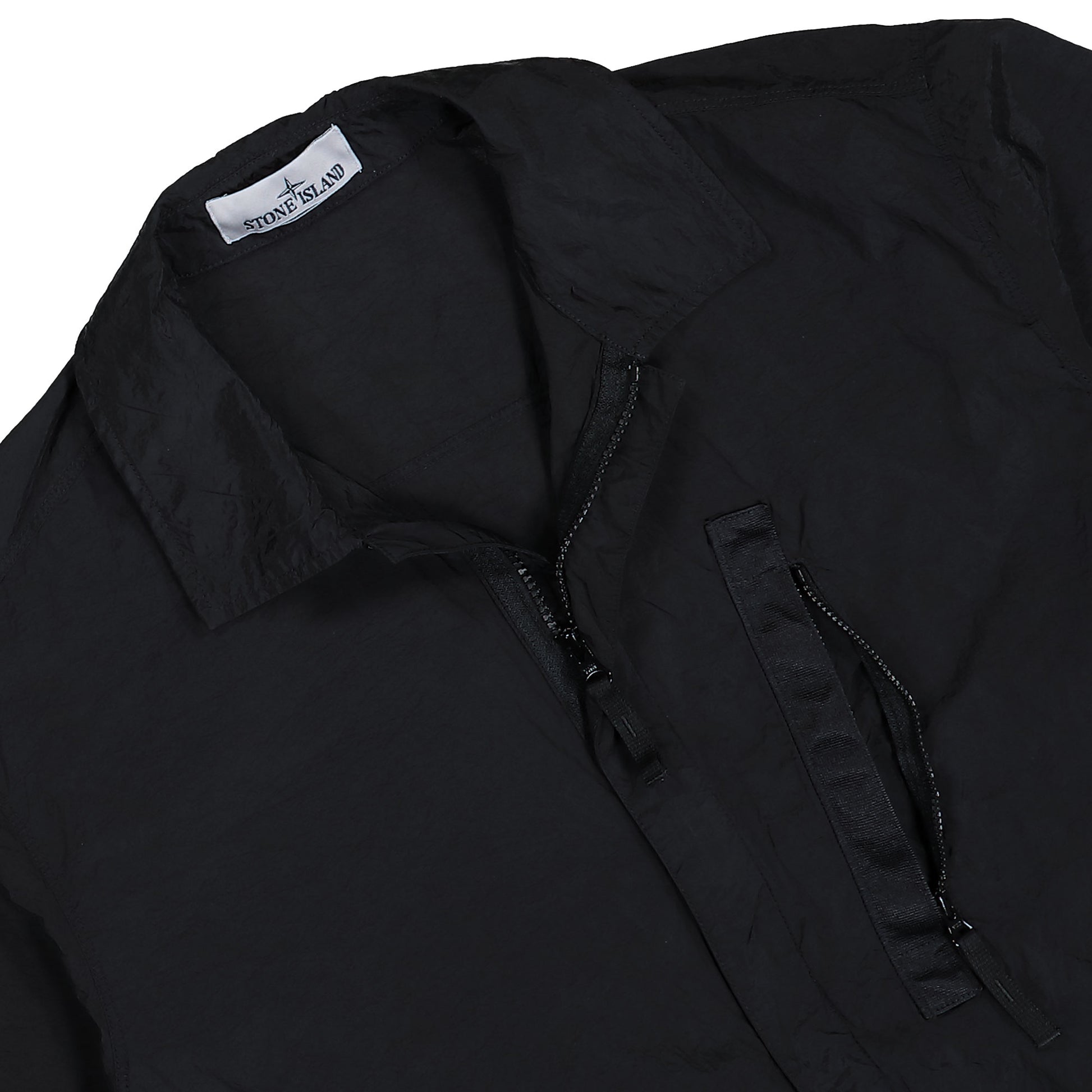 Stone Island Nylon Metal In Econyl Shirt Black  Shirts L1S151200028-S0019 V0029 Detail View 3 | GATE
