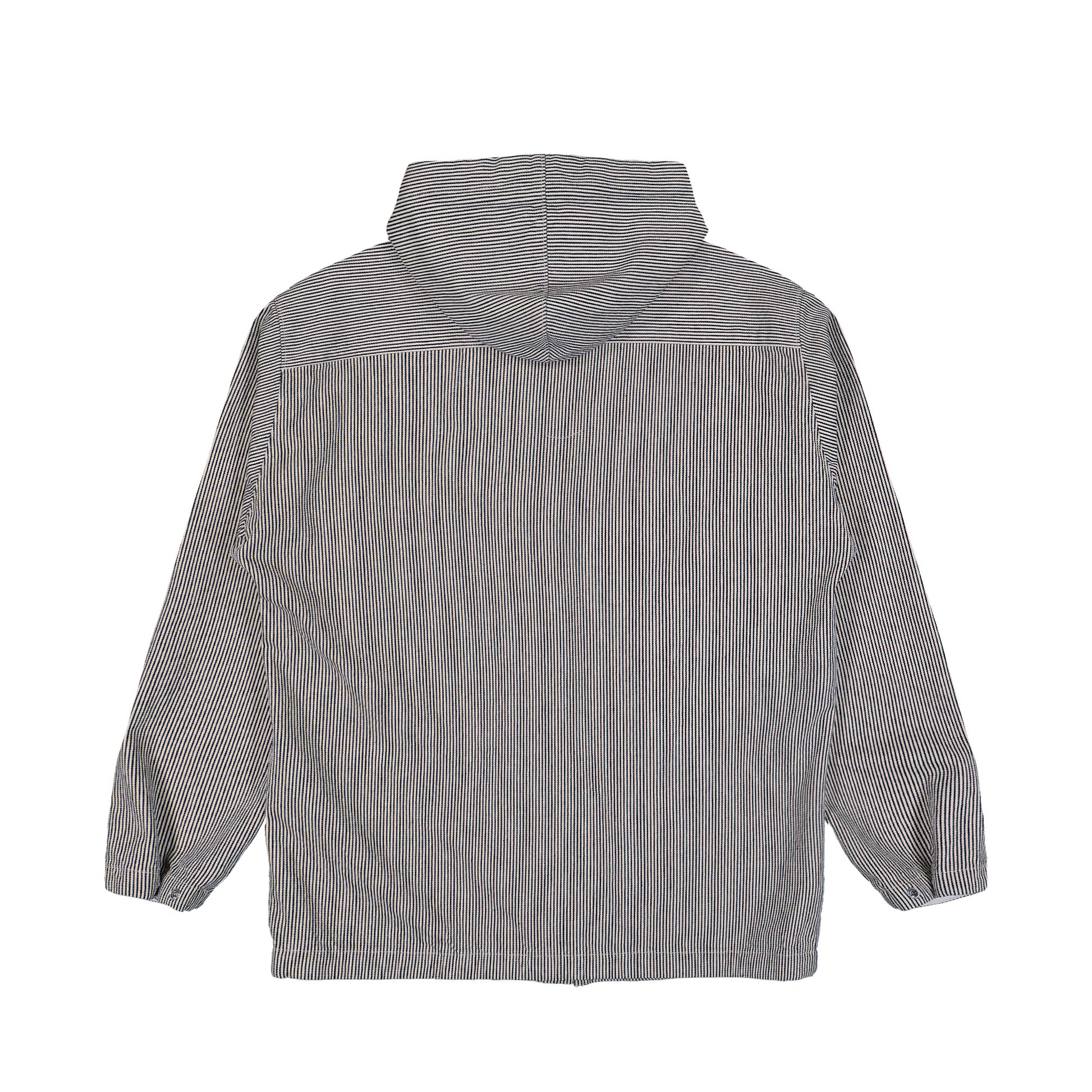 Stone Island Striped Hooded Jacket Navy Blue Jackets L1S151200030-S0X30 V0020 Detail View 2 | GATE
