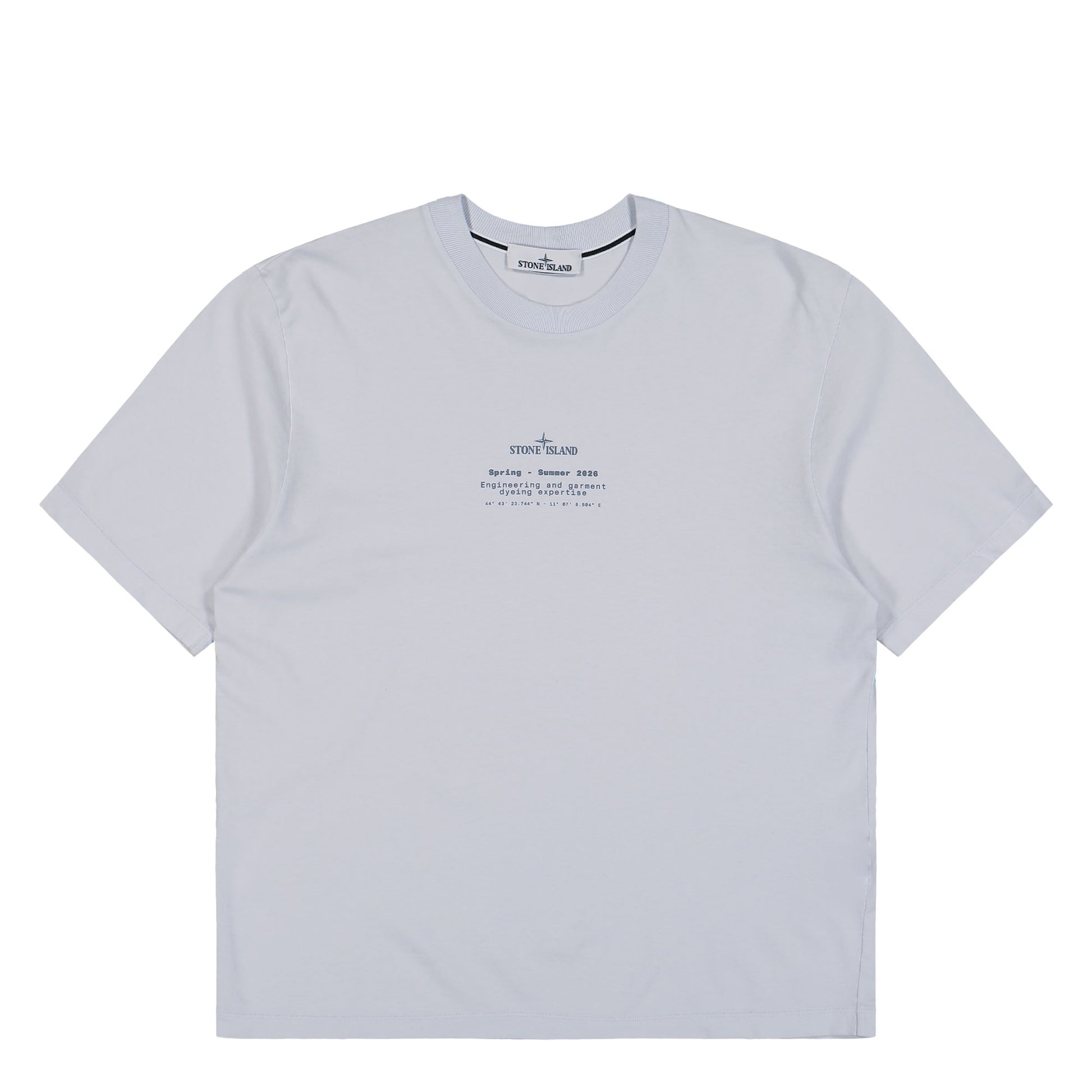 Stone Island Organic Cotton T-Shirt Sky Blue T-Shirts L1S152100001-S0285 V0041 Detail View 1 | GATE
